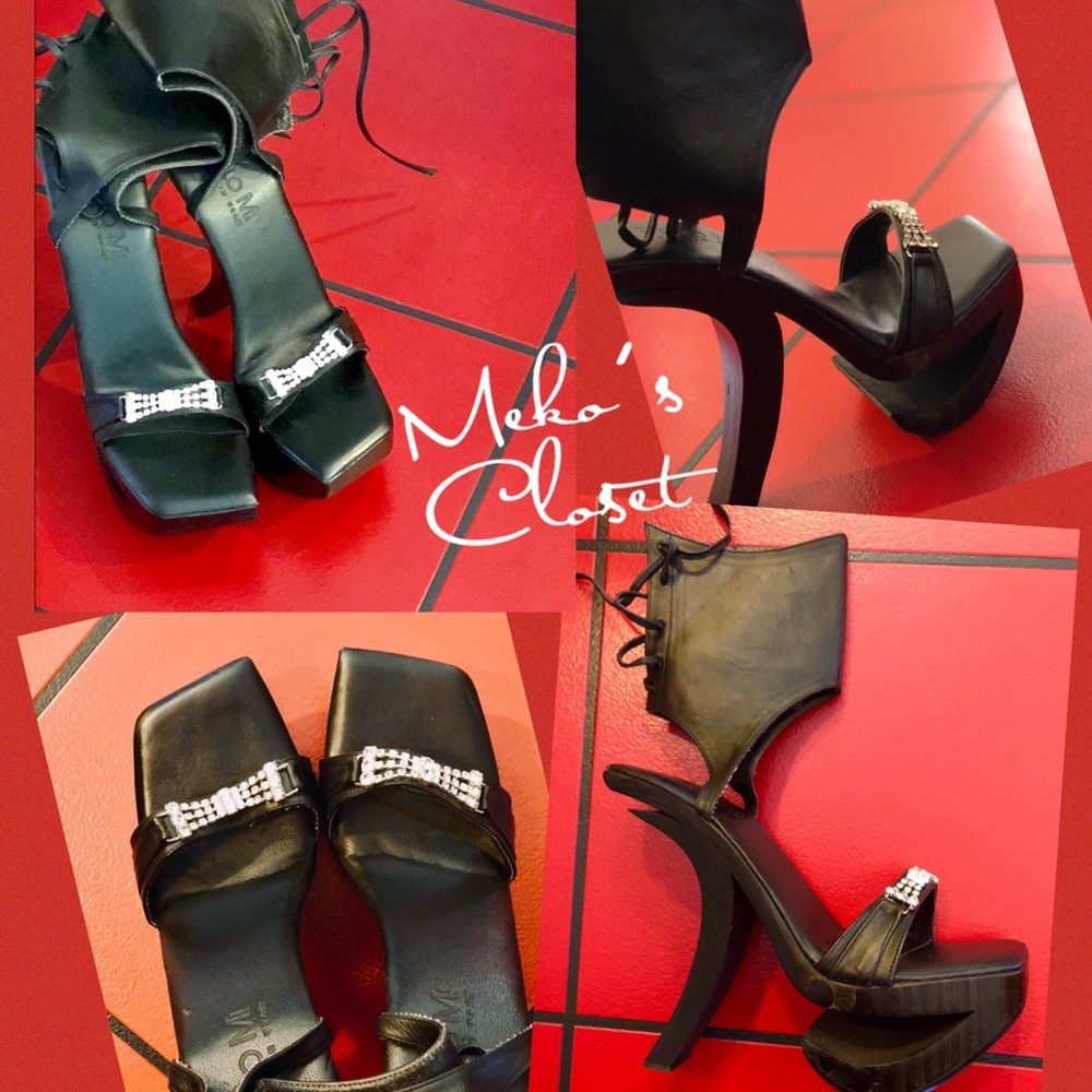 Glam vamp black heels
